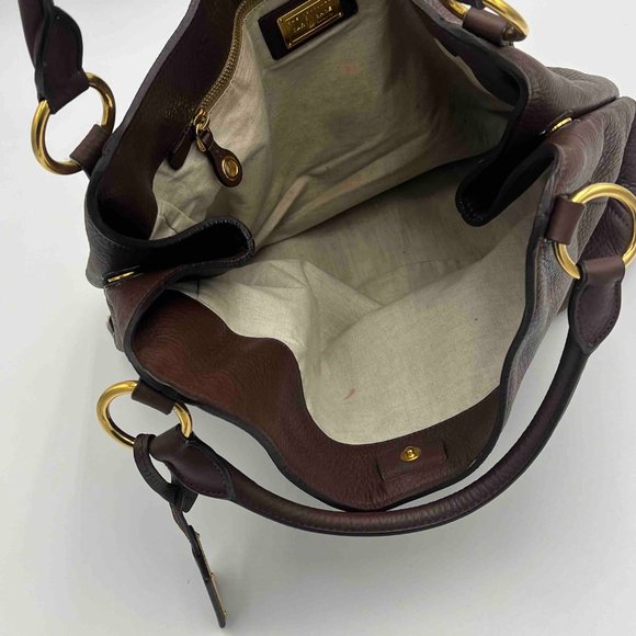 CAR SHOE - The Original Brown Leather Shoulder Bag by PRADA - Picture 4 of 6